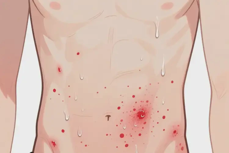 男生肚子出現(xiàn)濕疹不管它會自己自愈嗎(圖2)