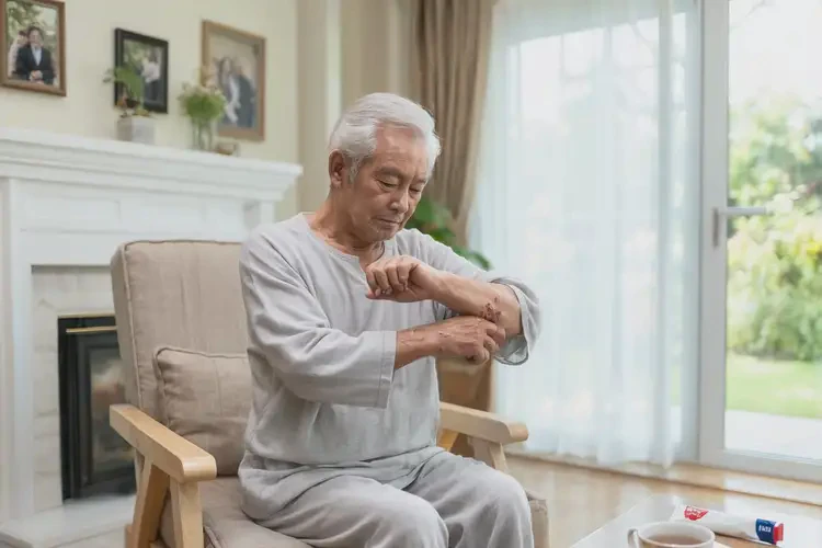 老年人手臂容易起濕疹能夠徹底治愈嗎(圖1)