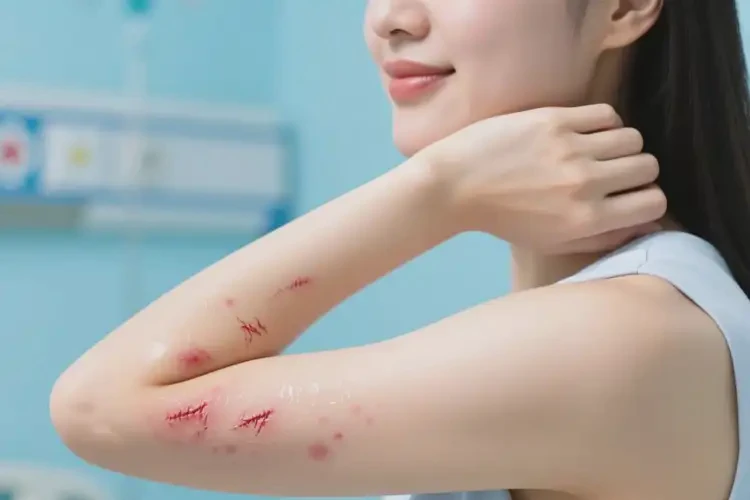 女人手臂有濕疹可不可以徹底自愈(圖1)