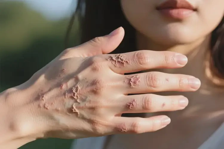 女人手上偶爾長(zhǎng)濕疹不管它會(huì)自己好嗎(圖1)