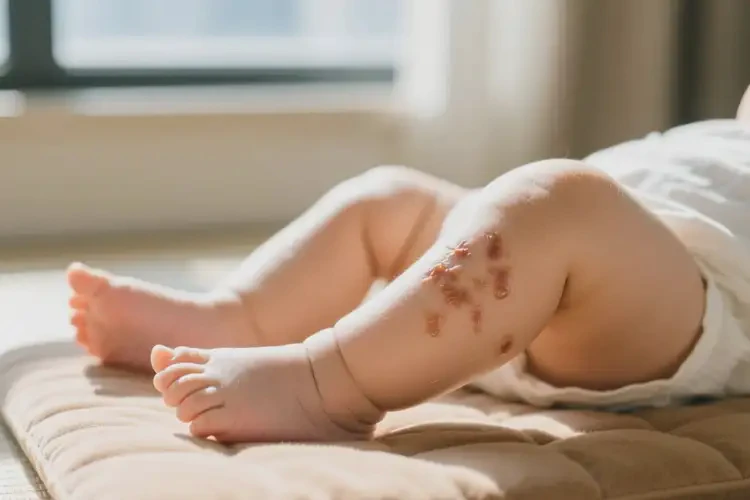 寶寶小腿出濕疹能靠自己自愈嗎(圖1)