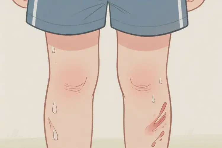 小學(xué)生大腿出現(xiàn)濕疹不管它會自己好嗎(圖2)