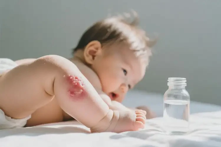 小兒小腿有濕疹能靠自己自愈嗎(圖1)