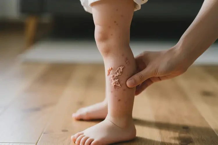 小兒小腿上出濕疹可以徹底自愈嗎(圖2)