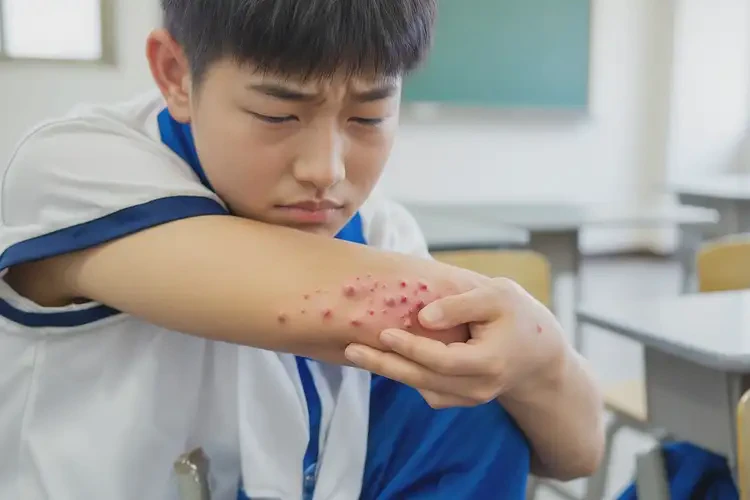 中學(xué)生手臂長(zhǎng)濕疹不管它會(huì)自己好嗎(圖4)