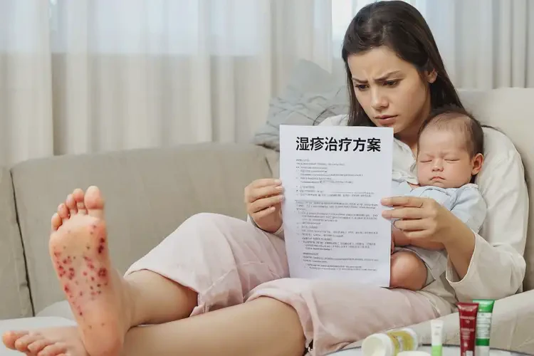 哺乳期媽媽腳上有濕疹可以徹底自愈嗎(圖4)