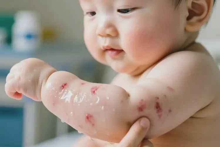 寶寶手臂上偶爾起濕疹能徹底自愈嗎(圖1)