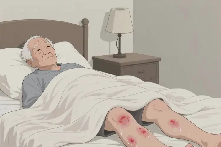 老人大腿上偶爾起濕疹不管它會自己痊愈嗎(圖2)