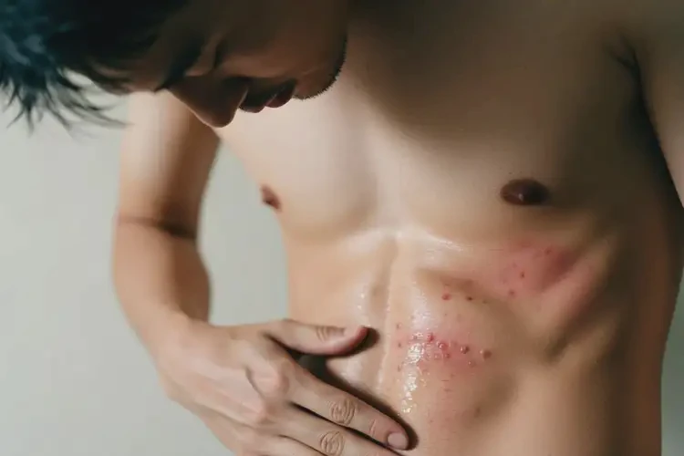 男性肚子上有濕疹可以徹底自愈嗎(圖1)