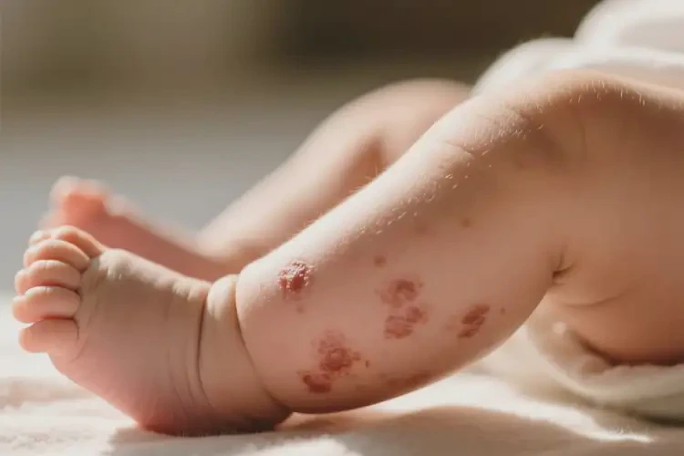 新生兒大腿偶爾起濕疹不管它會自己自愈嗎(圖3)