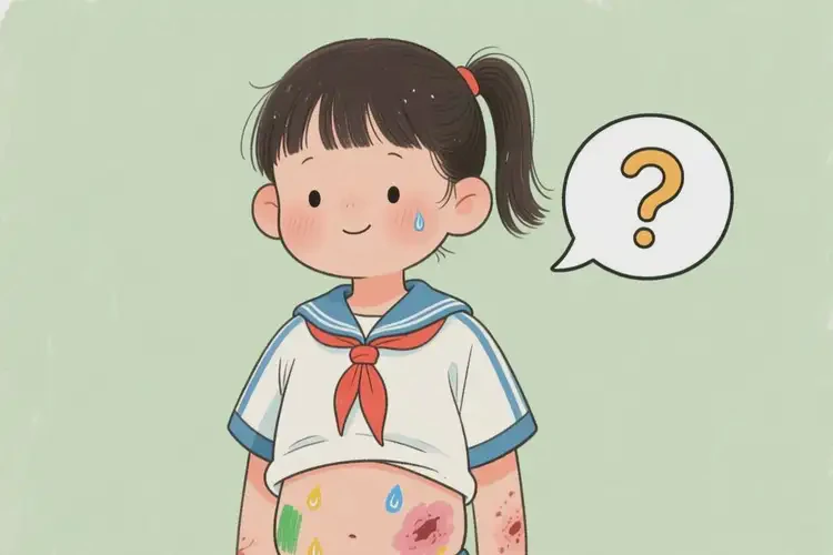 小学生肚子偶尔起湿疹不管它会自己自愈吗(图3)