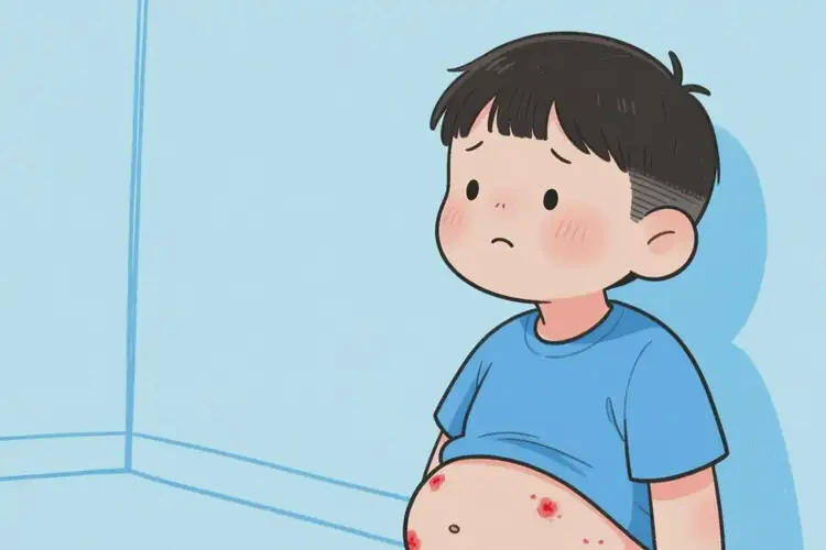 小学生肚子偶尔起湿疹不管它会自己自愈吗(图4)