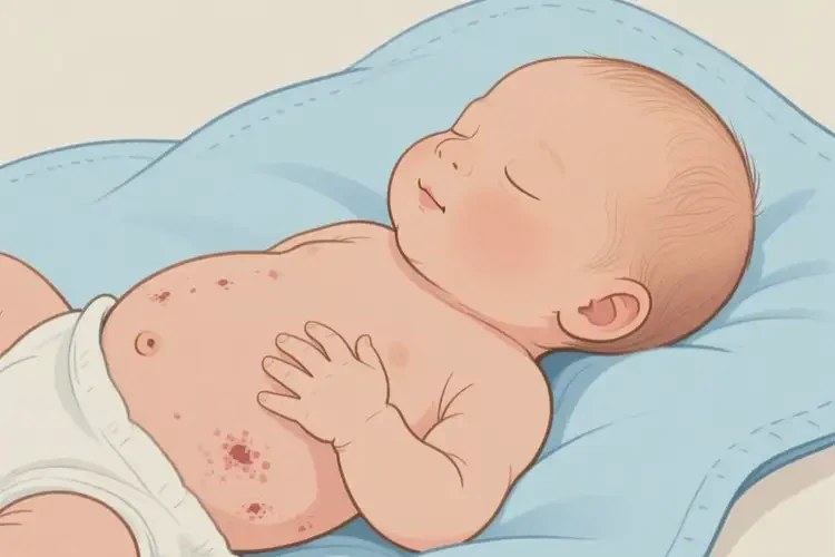 新生兒肚子出濕疹不管它會(huì)自己自愈嗎(圖4)
