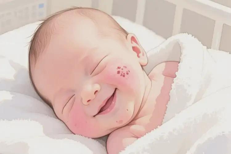 新生兒面部出濕疹不管它會(huì)自己自愈嗎(圖4)