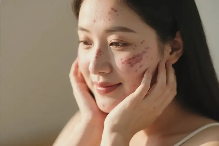 產(chǎn)婦面部偶爾起濕疹不管它會自己自愈嗎(圖1)