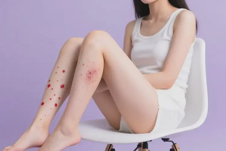 女生大腿上偶爾起濕疹不管它會自己痊愈嗎(圖1)