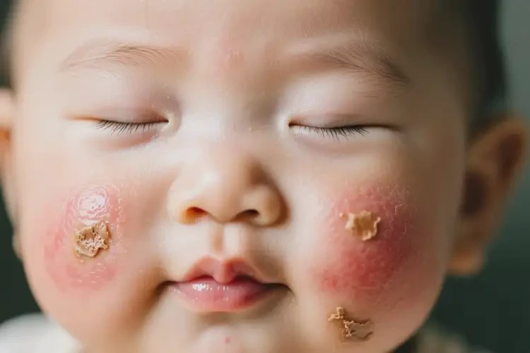 寶寶臉上容易長濕疹不管它會自己自愈嗎(圖3)