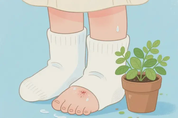 孩子脚上容易长湿疹能彻底自愈吗(图4)