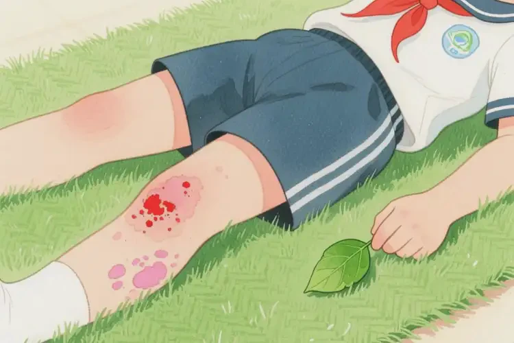 小学生大腿上长湿疹不管它会自己自愈吗(图1)