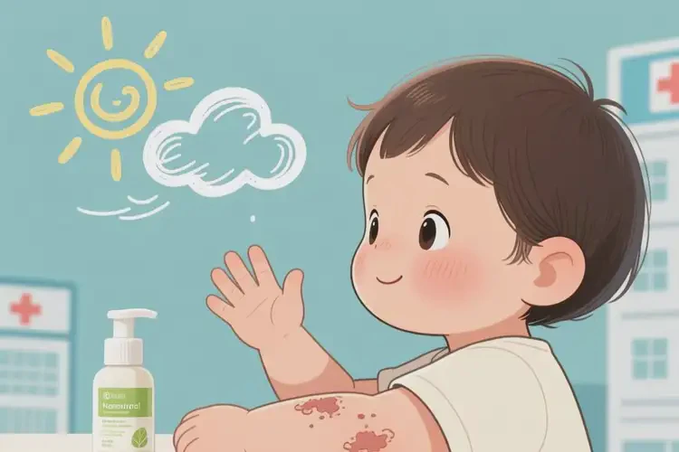 幼兒手臂上出濕疹能夠徹底治愈嗎(圖2)