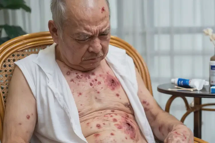 老人肚子上容易起濕疹不管它會自己痊愈嗎(圖4)