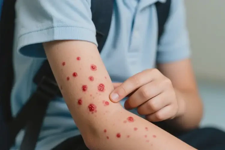 中學(xué)生手臂偶爾起濕疹不管它會自己自愈嗎(圖1)