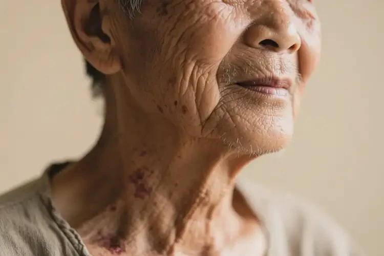 老人脖子上偶尔起湿疹不管它会自己痊愈吗(图4)