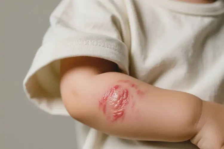 幼兒手臂有濕疹不管它會(huì)自己痊愈嗎(圖1)