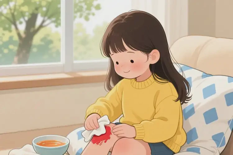 小孩身上容易起濕疹不管它會(huì)自己痊愈嗎(圖1)