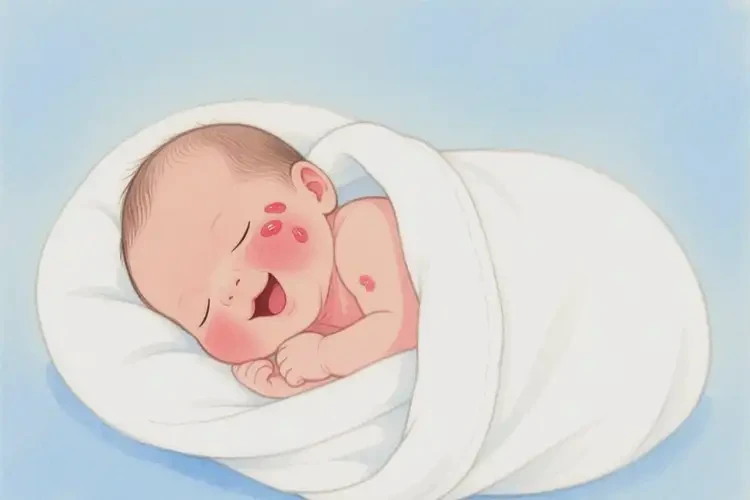 新生兒臉上起濕疹可不可以徹底自愈(圖4)
