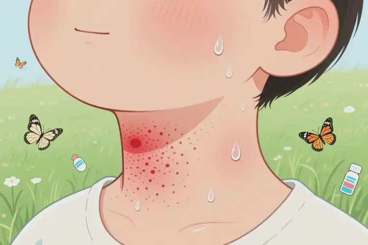 儿童脖子上容易长湿疹可以彻底自愈吗(图1)