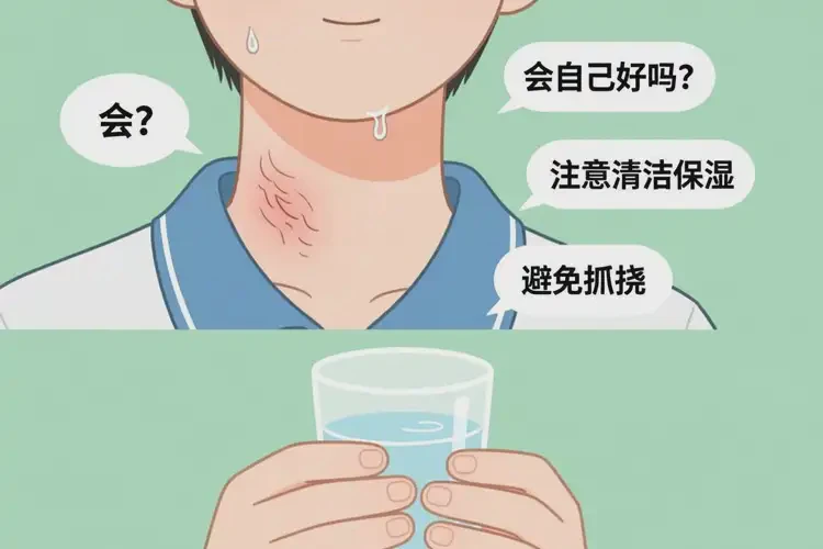 中學(xué)生脖子上容易起濕疹能靠自己自愈嗎(圖2)