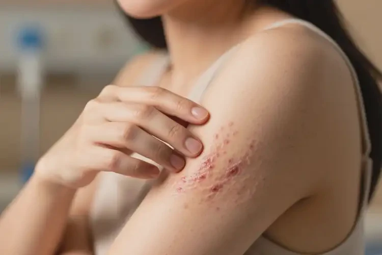 女人手臂偶爾長濕疹能不能徹底自愈(圖2)