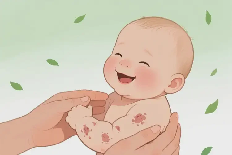 寶寶手臂容易長濕疹能徹底自愈嗎(圖1)