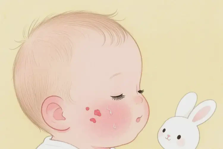 新生兒臉上起濕疹可不可以徹底自愈(圖1)