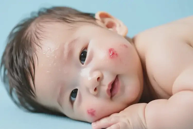 寶寶臉上容易長濕疹不管它會自己自愈嗎(圖2)