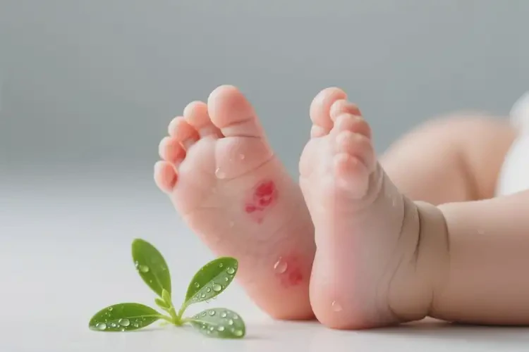 嬰幼兒腳上出濕疹能夠徹底治愈嗎(圖1)