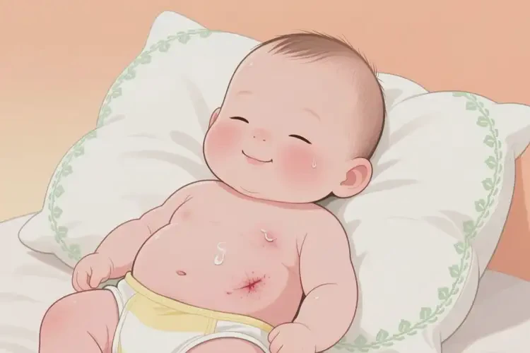 嬰幼兒肚子上有濕疹能徹底自愈嗎(圖1)