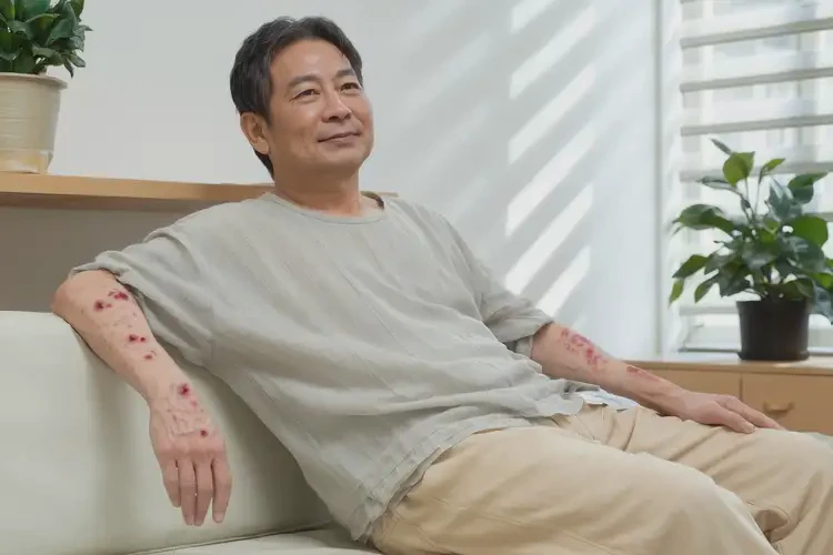 男性手臂上長濕疹能徹底自愈嗎(圖2)