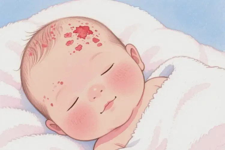 新生兒臉上經(jīng)常起濕疹不管它會(huì)自己好嗎(圖3)