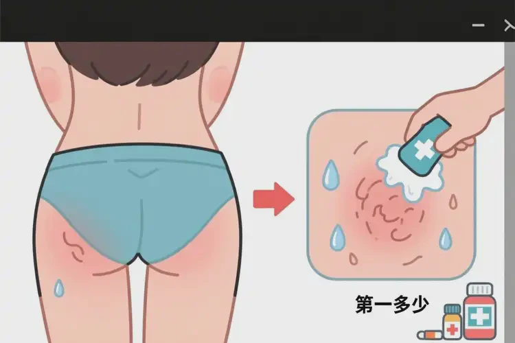 青少年屁股上出濕疹能夠徹底治愈嗎(圖1)