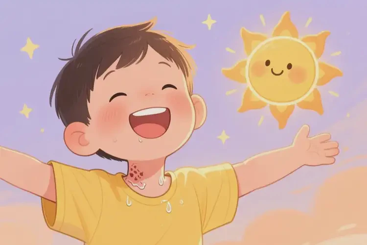 兒童脖子上長濕疹可不可以徹底自愈(圖2)