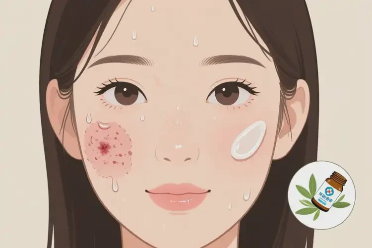 女生面部偶爾長(zhǎng)濕疹能夠徹底治愈嗎(圖3)