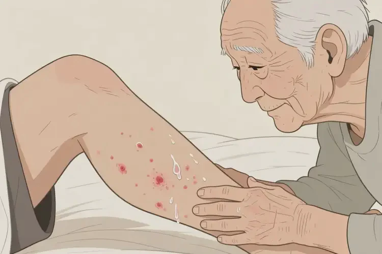 老人大腿上偶爾起濕疹不管它會自己痊愈嗎(圖3)