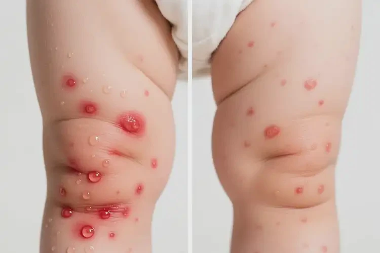 嬰幼兒大腿出現(xiàn)濕疹可以徹底自愈嗎(圖1)