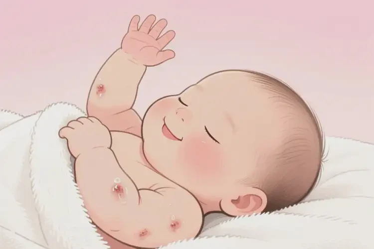 新生兒手臂上容易起濕疹不管它會自己好嗎(圖2)