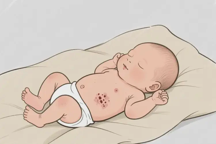 新生兒肚子出濕疹不管它會(huì)自己自愈嗎(圖2)