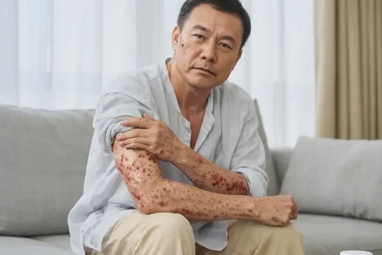 男性手臂出濕疹能靠自己自愈嗎(圖1)