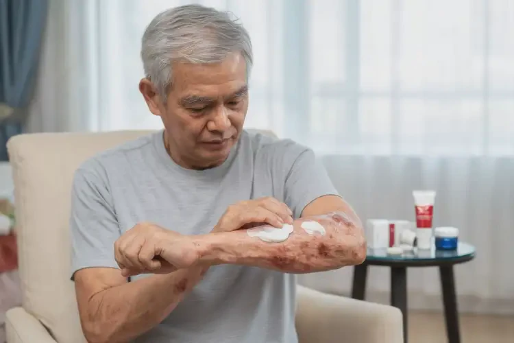 老年人手臂容易起濕疹能夠徹底治愈嗎(圖2)