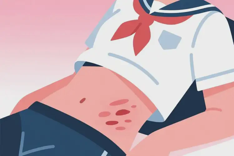 中學(xué)生肚子經(jīng)常起濕疹不管它會自己好嗎(圖1)